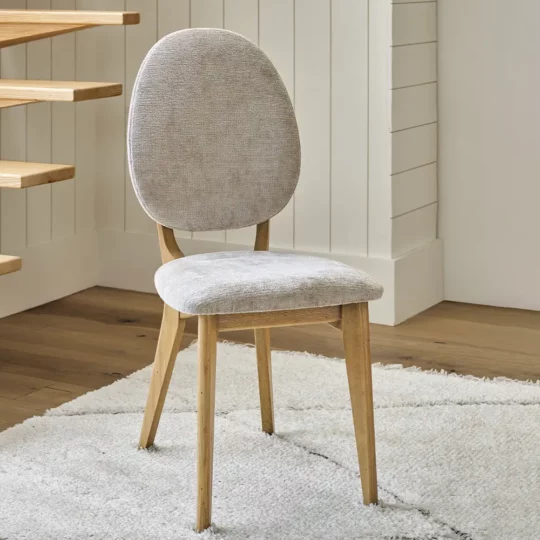 Chaise Scandinave Bois Beige Alva