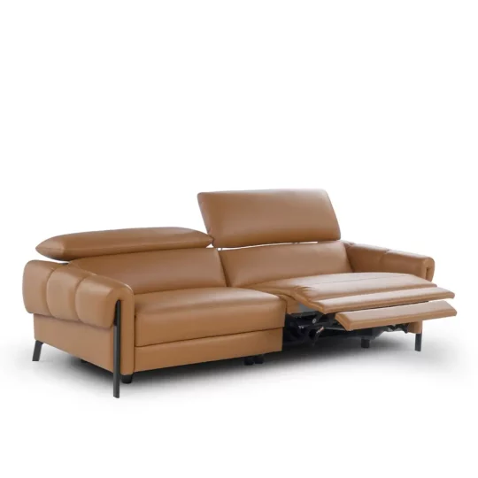 Canape Relaxation Contemporain Cuir Marron Condor